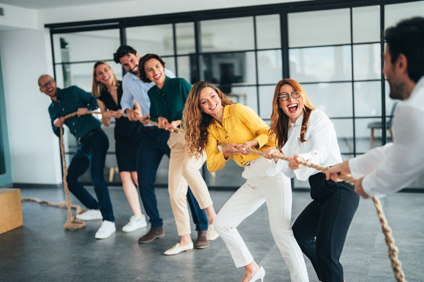 istock Office Team Tug-of-War Challenge 2249902900