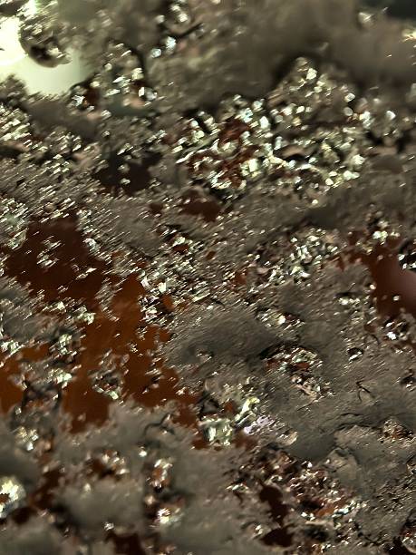 istock Macro snow, macro drizzle, snow on glass, snowflakes close up, snow texture for background, beautiful winter texture, for background, for screensaver 2249907026