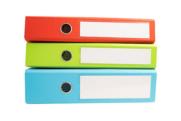 istock Binder in finance business office on white background with clipping path. 2249907585