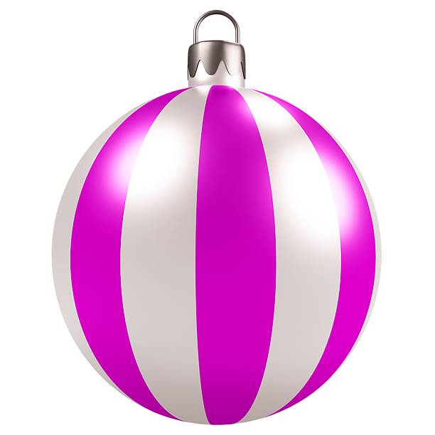 Christmas balloon isolate, Vibrant purple ornament adds festive charm for Christmas and New Year celebrations with a beautiful design for holiday decorations.