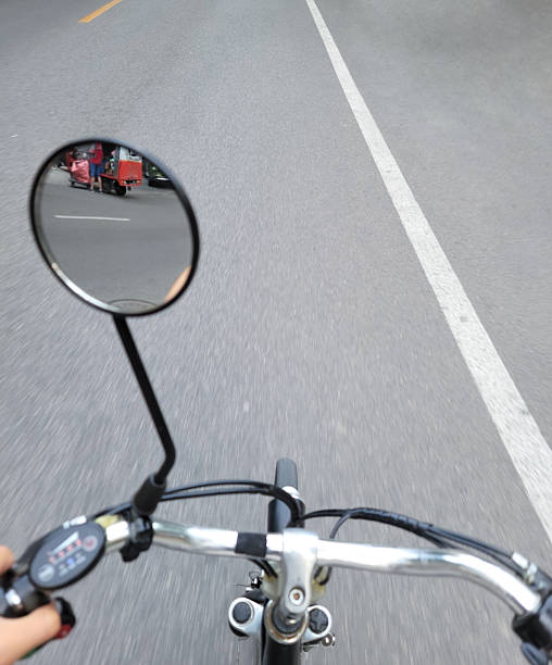 istock Close-up of bicycle rearview mirror 2249915912