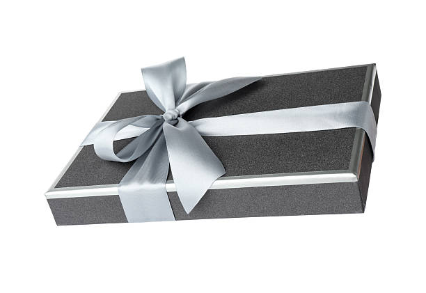istock Beautiful gift box lid with bow isolated on white 2249924835