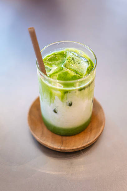 istock An iced matcha latte using an eco-friendly straw at a cafe 2249925227