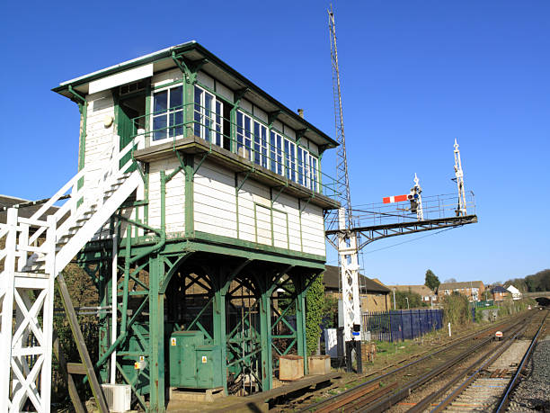 istock Old fashioned old retro rural railway signal box 2249934944