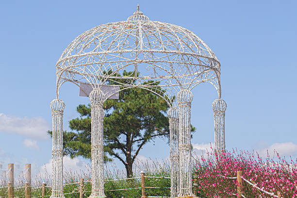 New decorative park gazebo made of wrought iron
