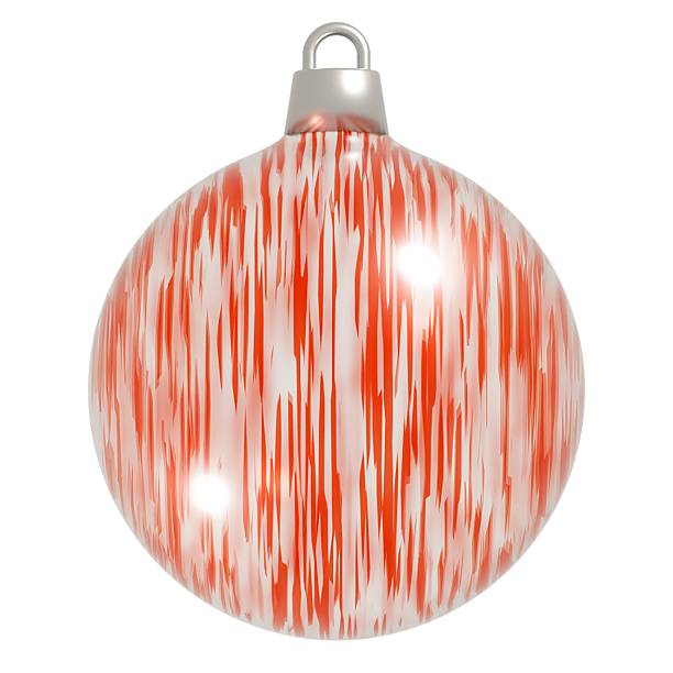 Close-up of Christmas ball on a wooden shelf against light blue wall with copy space.