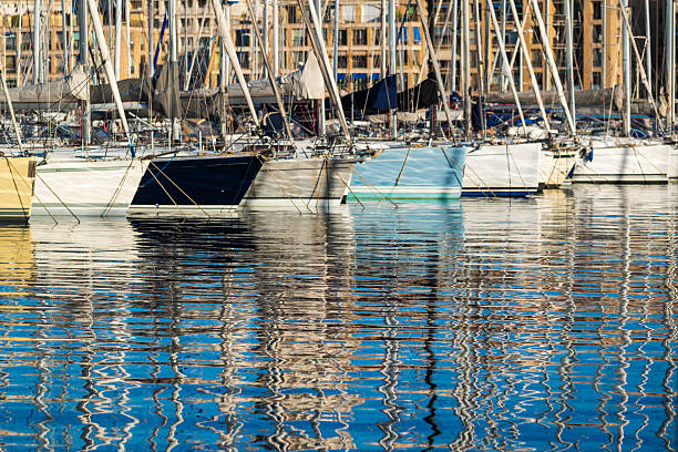 Barcelona Harbor at dusk