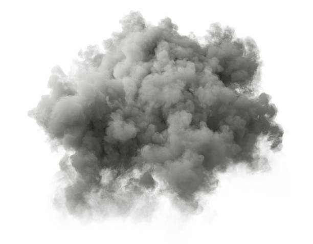 istock Clip art gray clouds formation cutout white backgrounds 3d rendering 2249944805