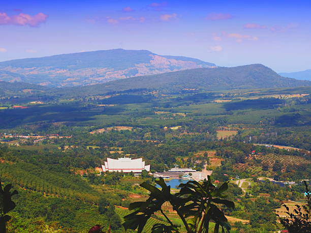 istock A beautiful mountain landscape with a large white building nestled in a valley. 2249945763