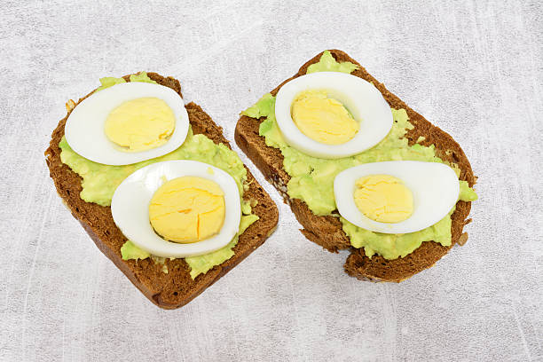 istock Avocado Toast with Hard-Boiled Eggs cut out 2249946699