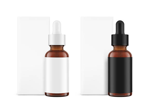 istock Realistic paperboard packaging box mockup with dropper bottle mockup isolated on white background. 2249951348