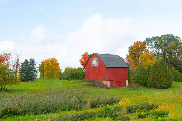 istock Red Barn with fall leaf colors-Northern Michigan 2249957440