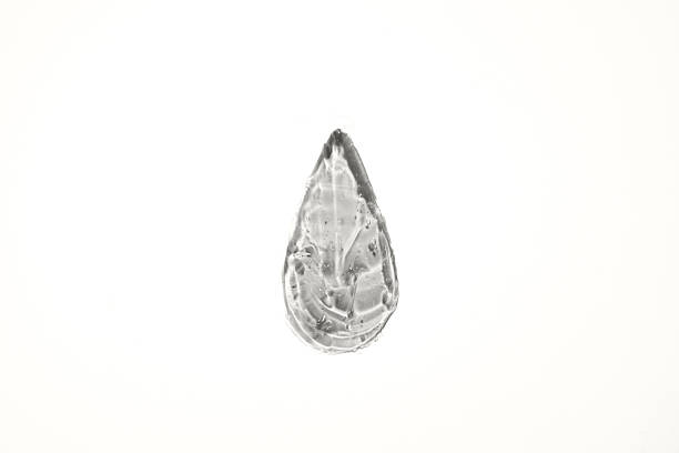 istock Drop shaped gel on white background color of 2026 year cloud white 2249959582