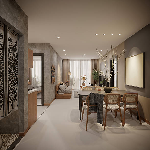 istock 3d render of living room and dining space 2249962796