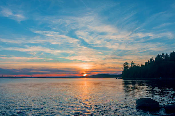 istock Sky and water evening summer sunset landscape. 2249963503