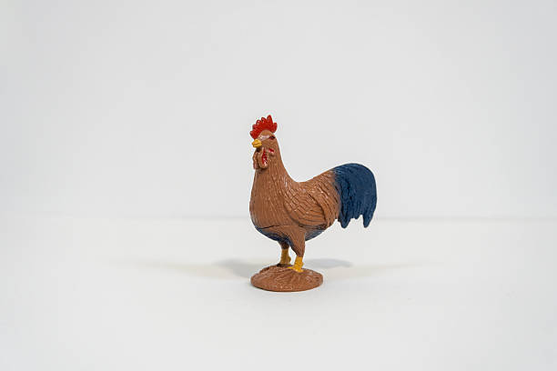istock Plastic Rooster Figurine on White Background 2249967999