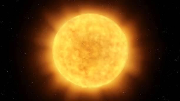 istock Sun on a black background. Star of spectral class G. 2249970496