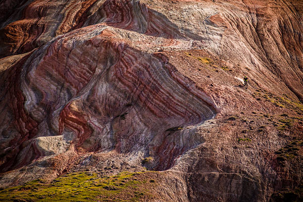 Red Rock as a background - Orcombe, East Devon coast, Exmouth, England, UNESCO World Heritage Site Jurassic Coastline, United Kingdom