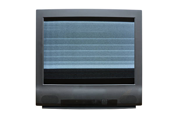 istock Vintage television with noise on the screen. Isolated on a white background. 2249991969