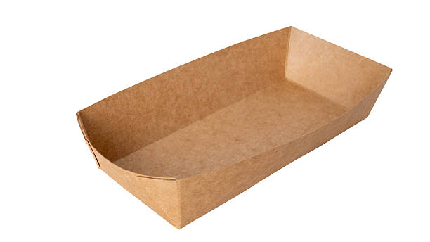 istock Eco-friendly brown paper tray for food packaging and serving solutions 2249999975