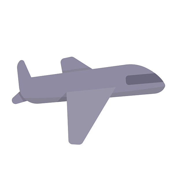 istock Passenger airplane icon. Commercial flight vehicle. Transport travel Vector symbol. Grey aviation craft. 2250004881