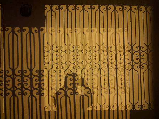 Batumi, Arjara, Georgia, Saqartvelo - Dramatic Night Shadows and Yellow Light on Building Facade