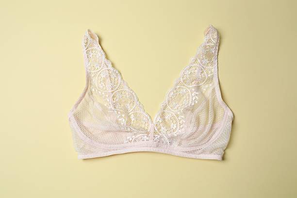istock Flat lay with women romantic underwear on beige background, top view 2250011357