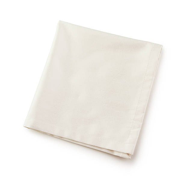 istock Silk napkin for serving isolated on white background, fabric handkerchief 2250011510