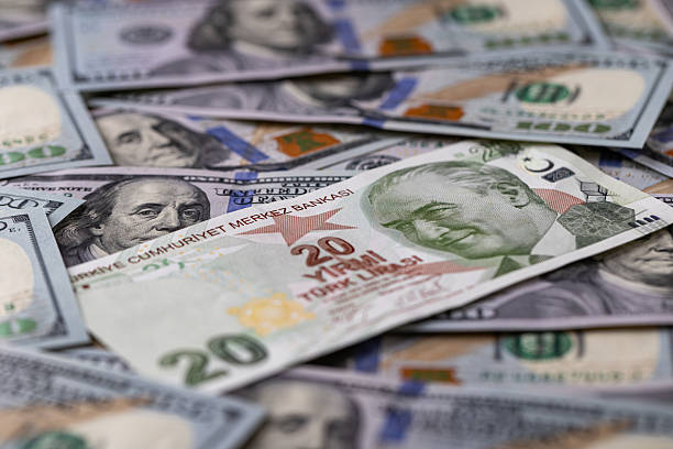 istock Title Turkish Lira and US Dollar Currency Mixture 2250013991