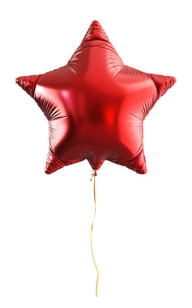 istock Red Star-Shaped Foil Balloon Isolated on White Background 2250016068