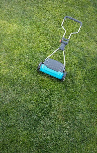 istock Above view of hand held lawn mower (lawnmower) 2250020938