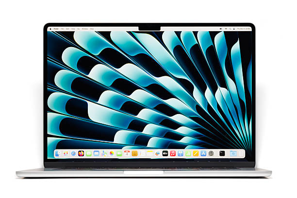 Ljubljana, Slovenia - December 4, 2025. An Apple MacBook Air laptop computer with 15.3-inch display, M4 chip, 10-Core CPU, 10-Core GPU, 24GB Unified Memory, 512GB SSD Storage, Silver color, isolated on white, HiRes photo taken by Canon R5.
