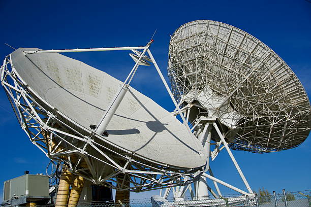 istock Large Parabolic Satellite Dish Antenna for Global Telecommunications 2250027793