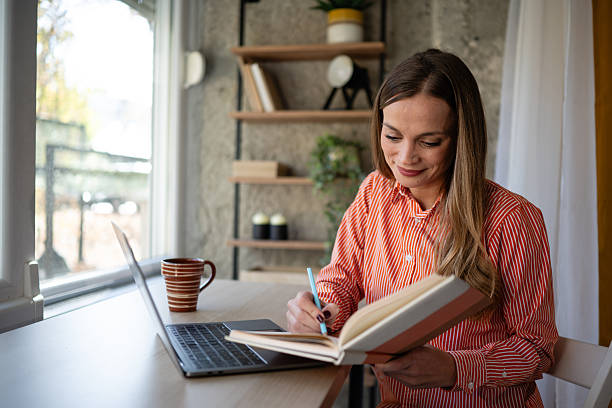 istock Woman planning agenda in home office, remote working 2250029727