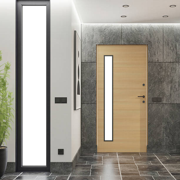 istock Minimalist Modern Entryway Interior Apartment Villa with Natural and Industrial Elements 2250030105