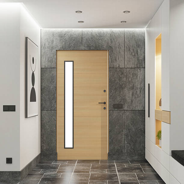 istock Minimalist Modern Entryway Interior Apartment Villa with Natural and Industrial Elements 2250030176