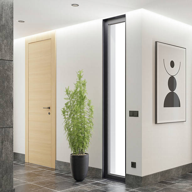 istock Minimalist Modern Entryway Interior Apartment Villa with Natural and Industrial Elements 2250030795