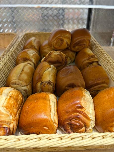 istock fresh baked goods and sweet buns on a store shelf 2250036036