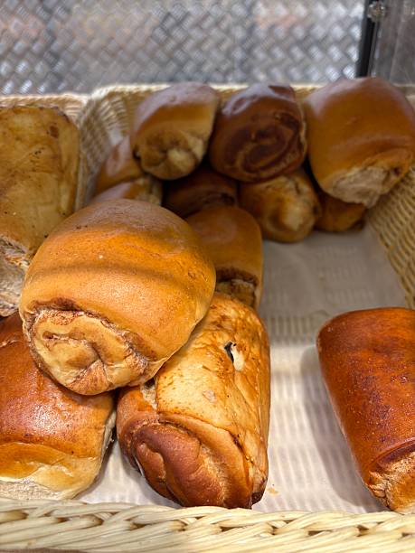 istock fresh baked goods and sweet buns on a store shelf 2250036037