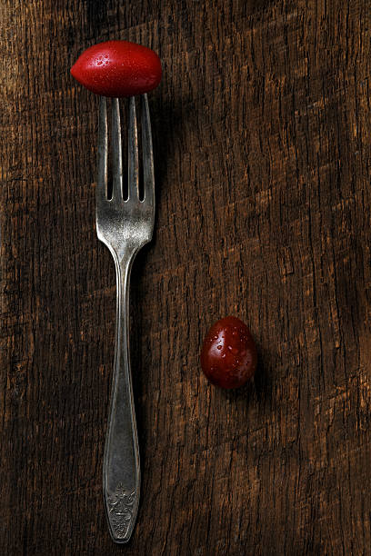 Close up of fork and reflecton