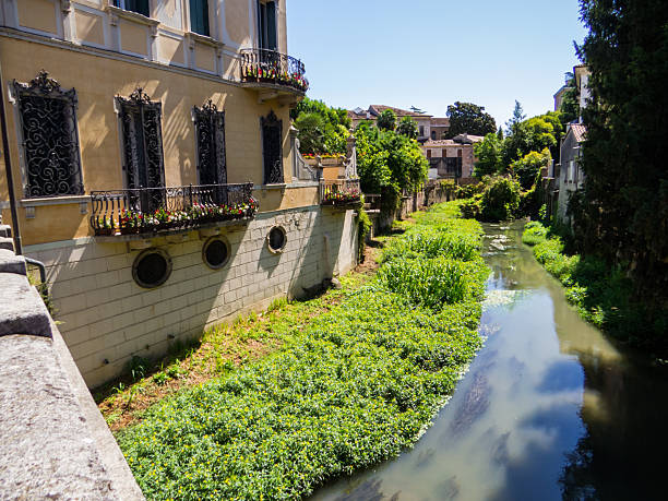 View of the Piovego Channel in Padua, Italy