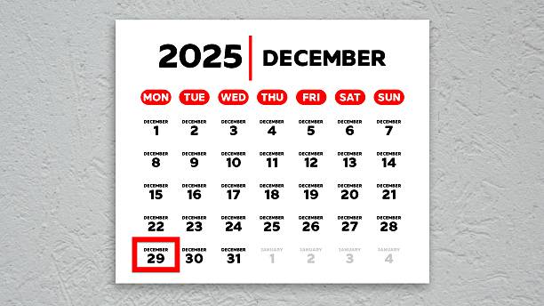 istock The date December 29th marked with a red cursor on the wall calendar 2025 2250045911