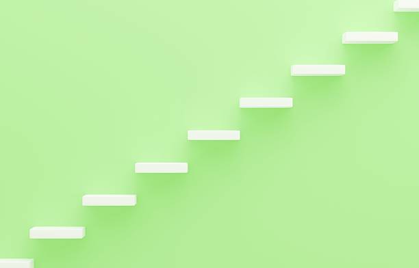 istock Simple 3D image of a staircase 2250050734