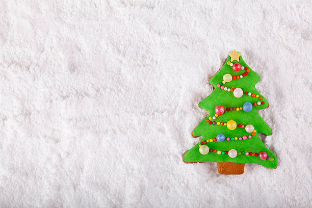 Christmas tree Gingerbread on the snow