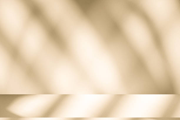istock Studio style background wall decoration presentation uses white and beige tones. with shadows cast from a nearby window, concept creating a decorative 2250052280