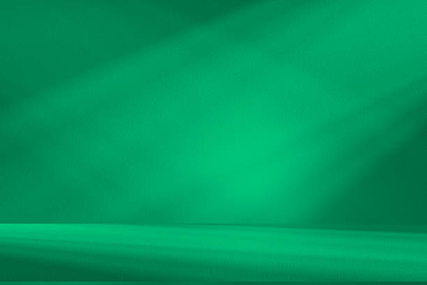 istock Studio style background wall decoration presentation uses white and green tones. with shadows cast from a nearby window, concept creating a decorative 2250052320