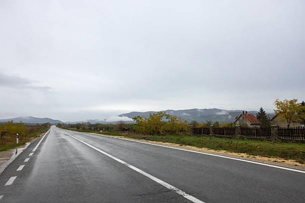 istock Beautiful autumn road in Serbia 2250060582