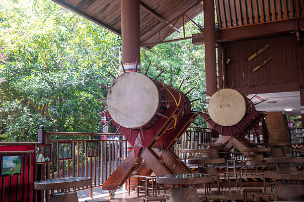 Sound Healing Instruments – Deep Gong Meditation Stock Photo