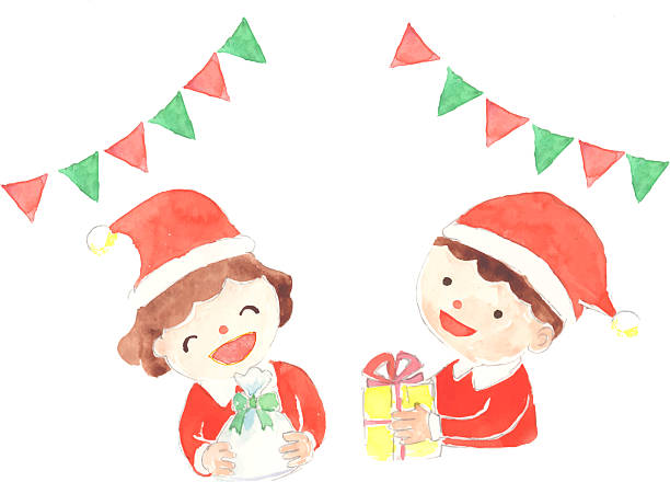 istock Vector illustration of children having a Christmas party 2250065361