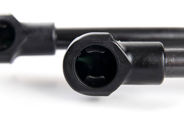 istock Close up of gas strut end fitting for car tailgate. 2250069188